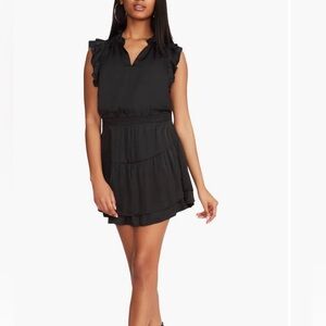 BB Dakota by Steve Madden black ruffle mini dress- XS NWOT